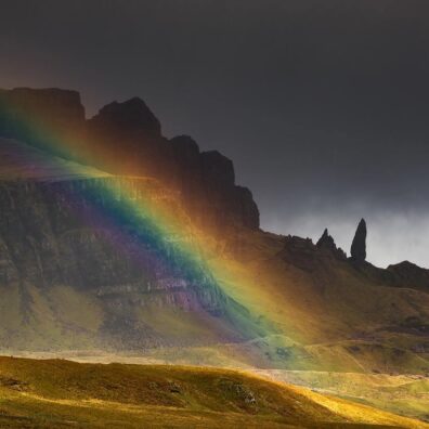 Rainbow at the Old Man of Storr, Isle of Skye, Scotland