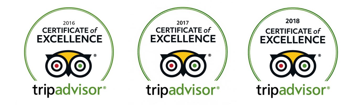Tripadvisor Certificate of Excellence 2016, 2017, 2018 Melvin Nicholson Photography