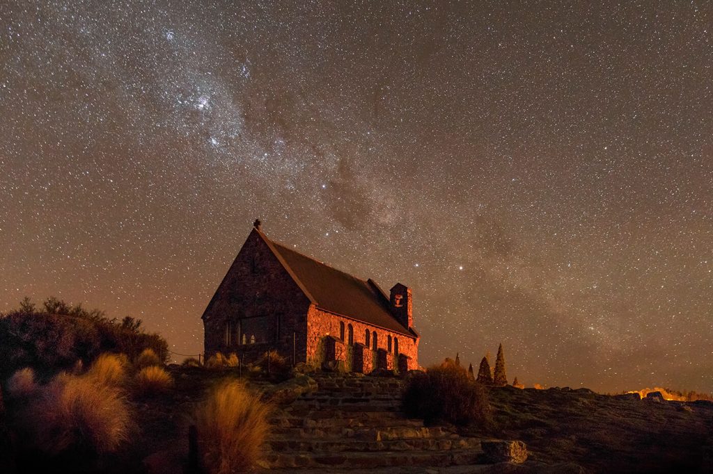 Milky Way, Church of the Good Shepherd, Tekapo, New Zealand
