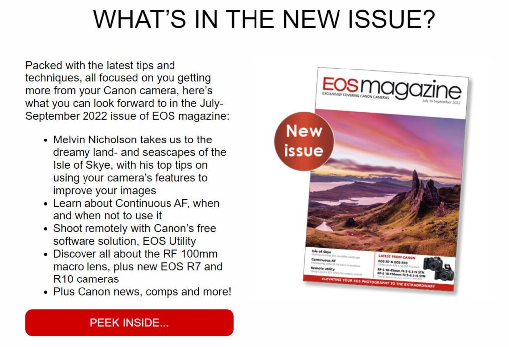 What's in the new issue - EOS Magazine