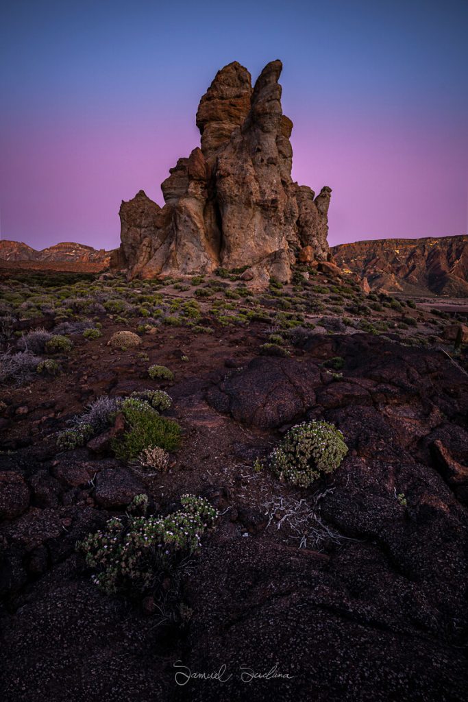 Sunset in Tenerife, Canary Islands. Teide National Park.